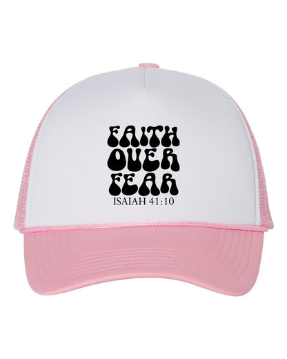 Faith Over Fear Bible Verse hat Trucker Cap