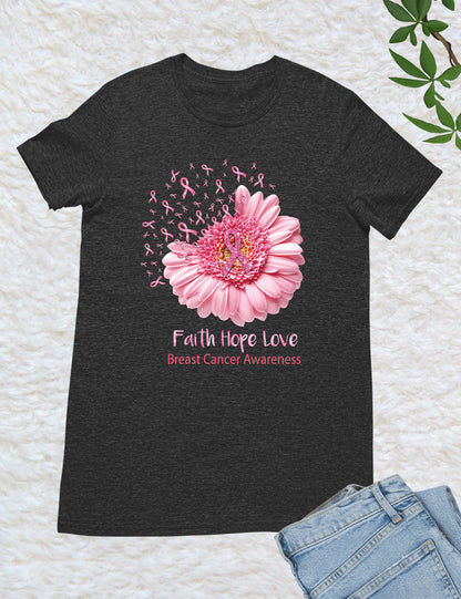 Faith Hope Love Cancer Awareness Shirt