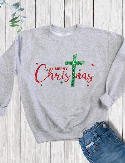 Christmas Christian Cross Child Shirts