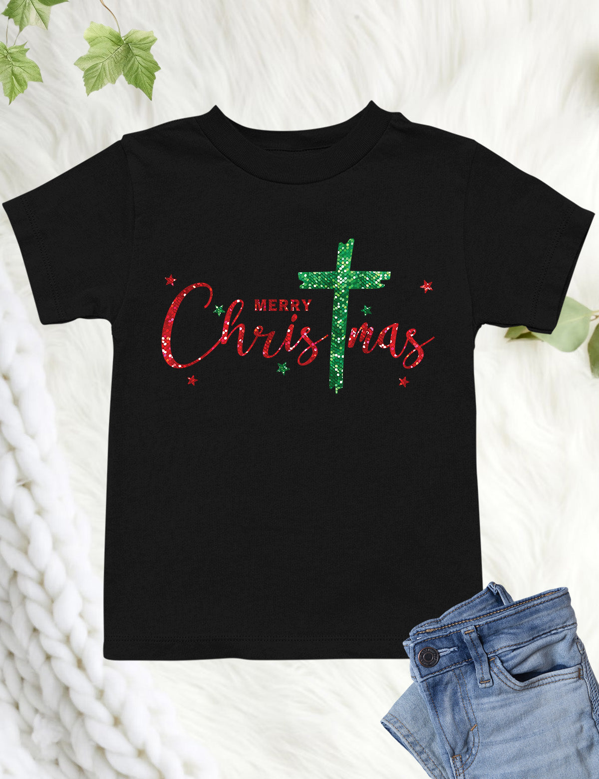 Christmas Christian Cross Child Shirts