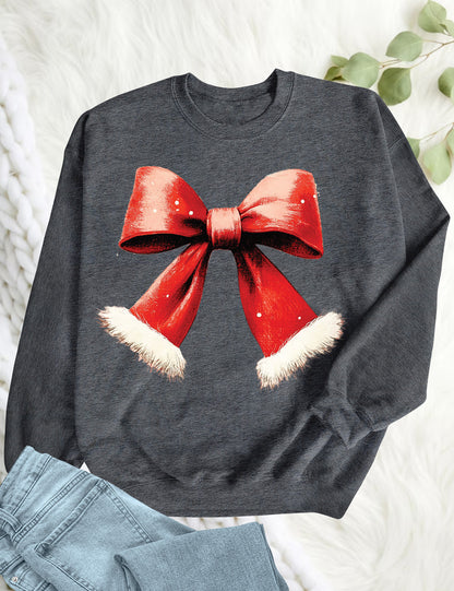 Christmas Coquette Bow Hoodie