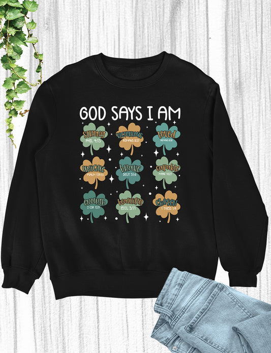 God Says I am Irish Christian Shirt