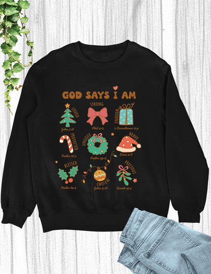 Jesus God Says I Am Christmas Christian Shirt