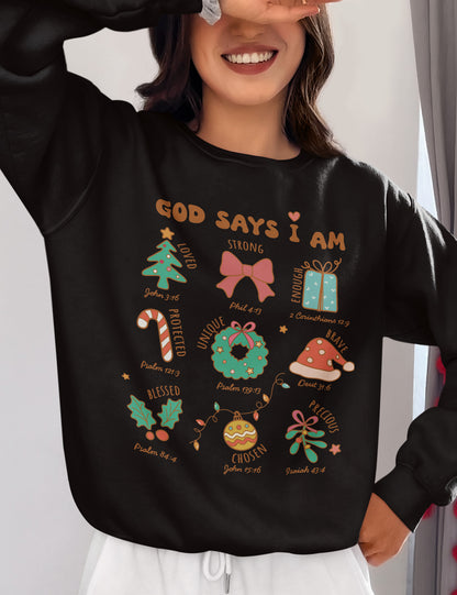 Jesus God Says I Am Christmas Christian Shirt