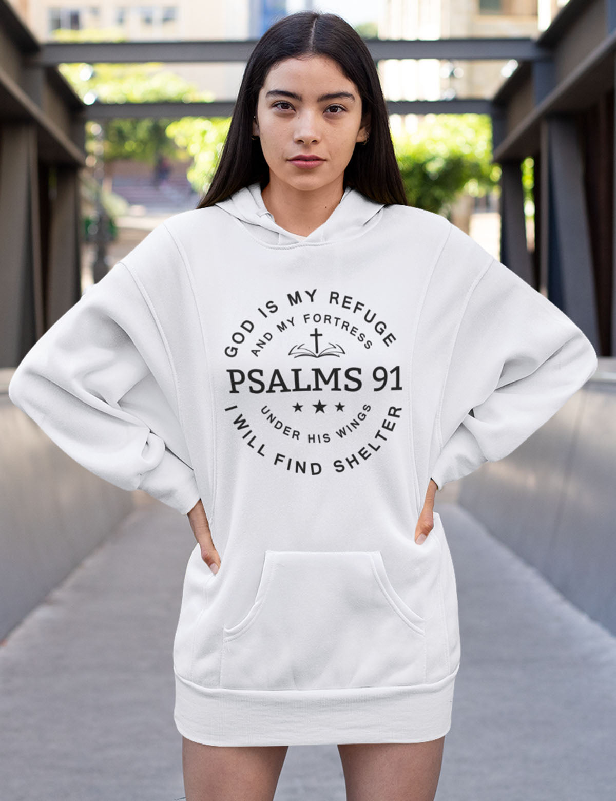 God is My Refuge Christian Hoodie