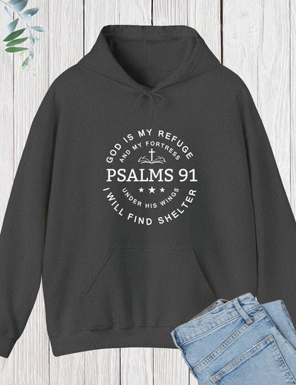 God is My Refuge Christian Hoodie