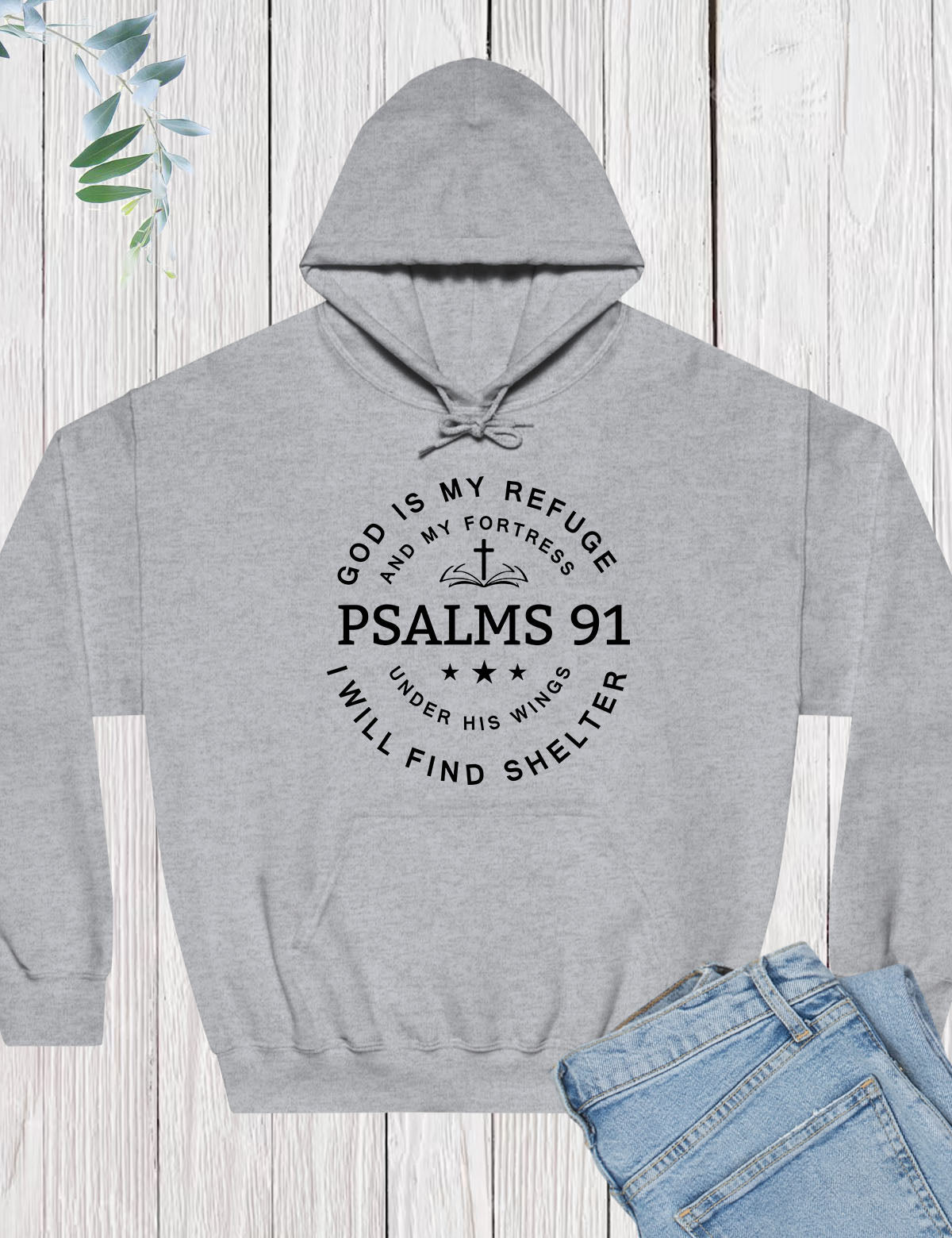 God is My Refuge Christian Hoodie