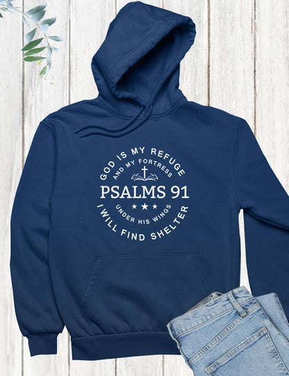 God is My Refuge Christian Hoodie