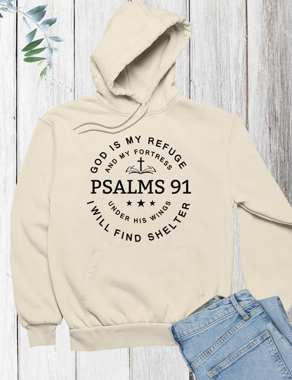 God is My Refuge Christian Hoodie