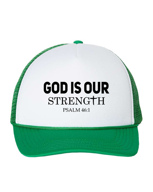 God is Our Strength Trucker Hats Caps