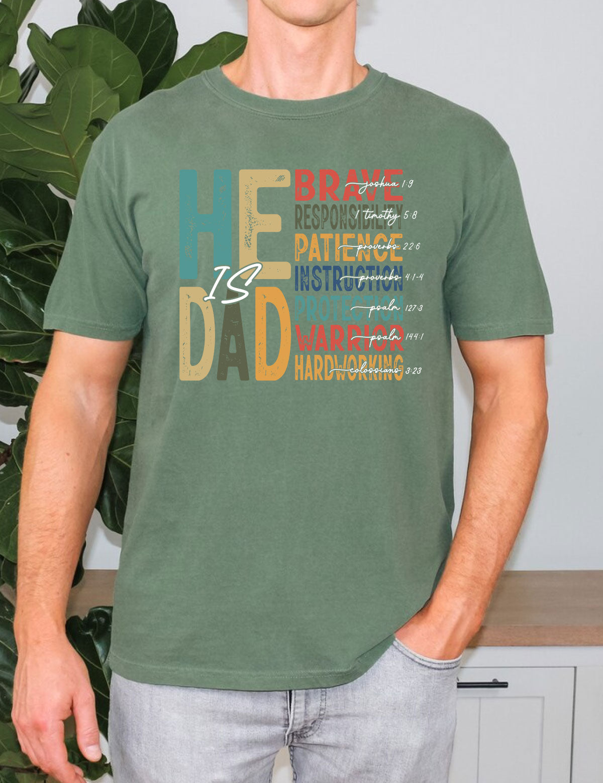 He is Dad Christian Daddy Shirt