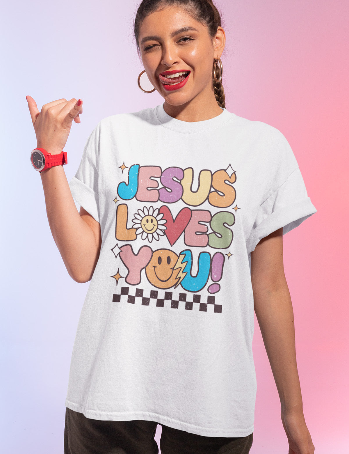 Jesus Loves You Groovy Christian Clothing