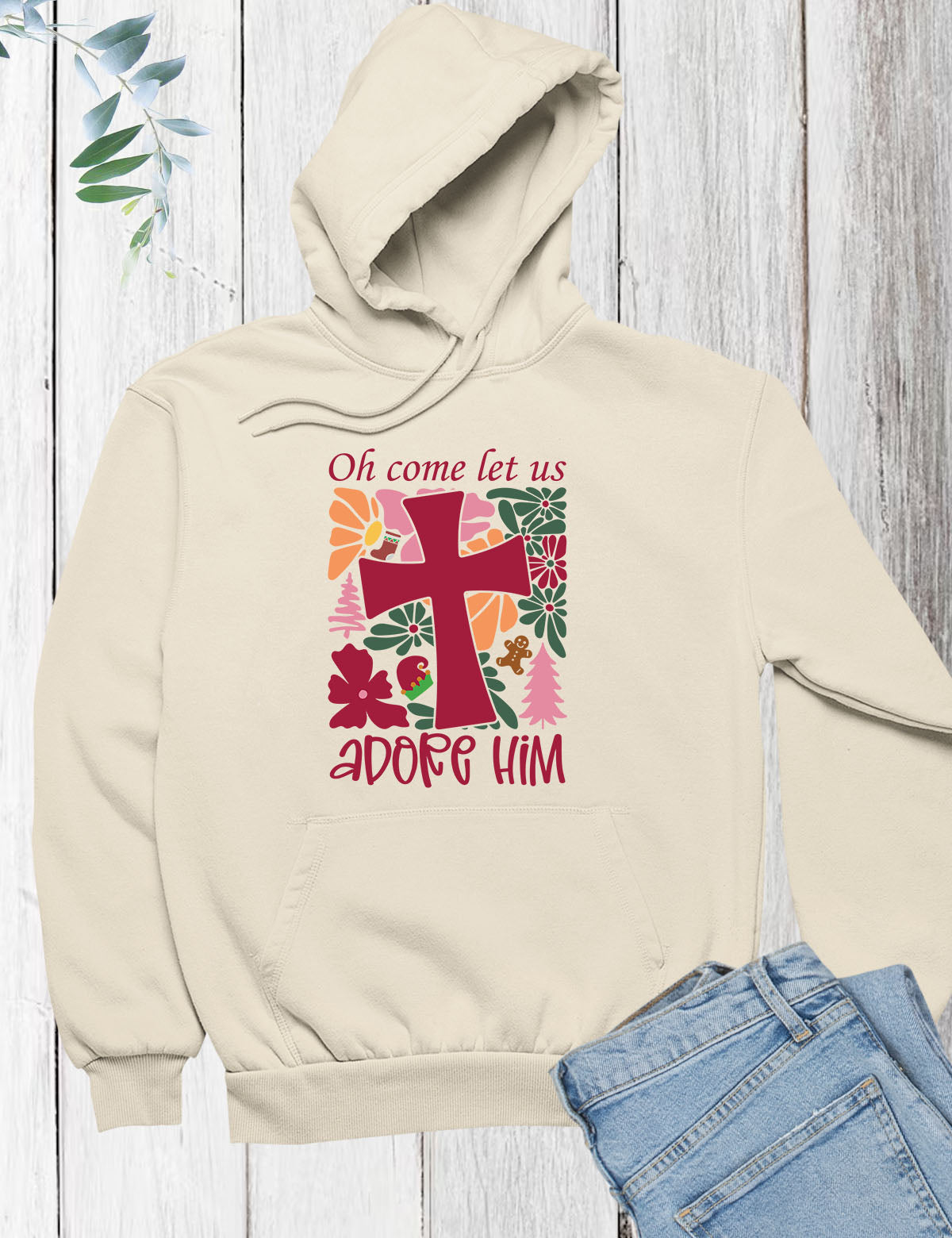 Boho Christmas Quote Hoodie