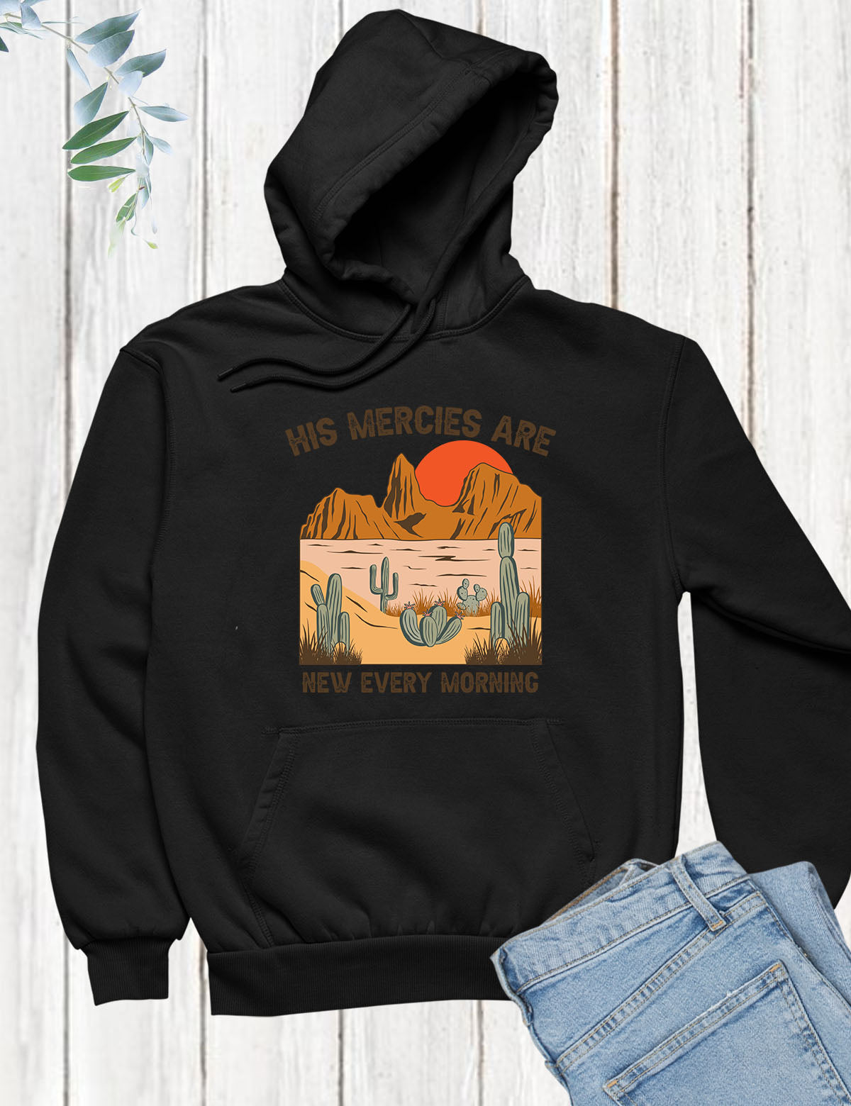 His Mercies All New Every Morning Boho Hoodie