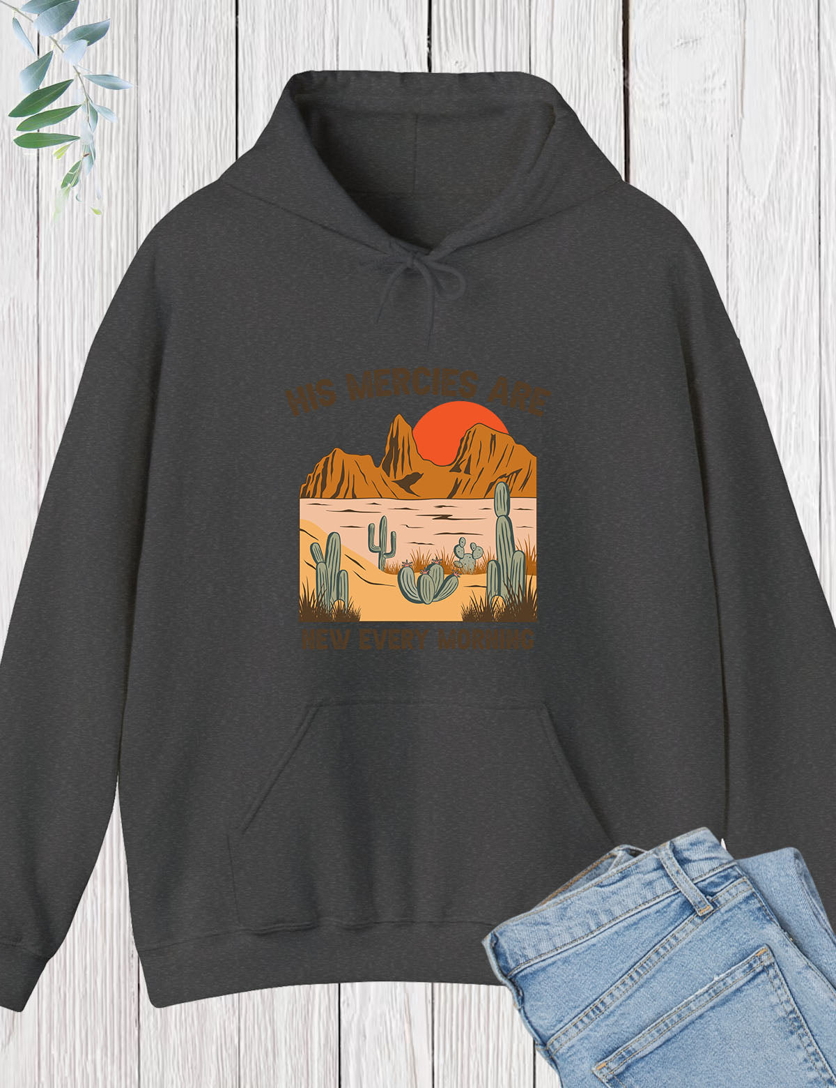 His Mercies All New Every Morning Boho Hoodie