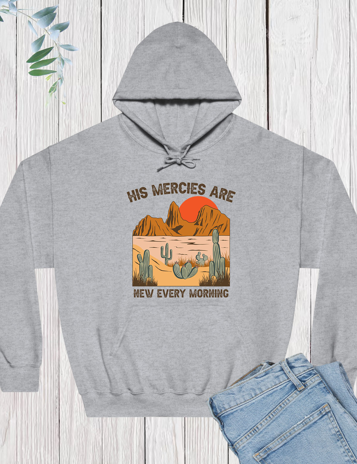 His Mercies All New Every Morning Boho Hoodie