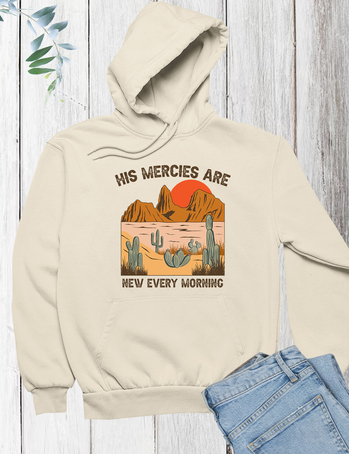 His Mercies All New Every Morning Boho Hoodie