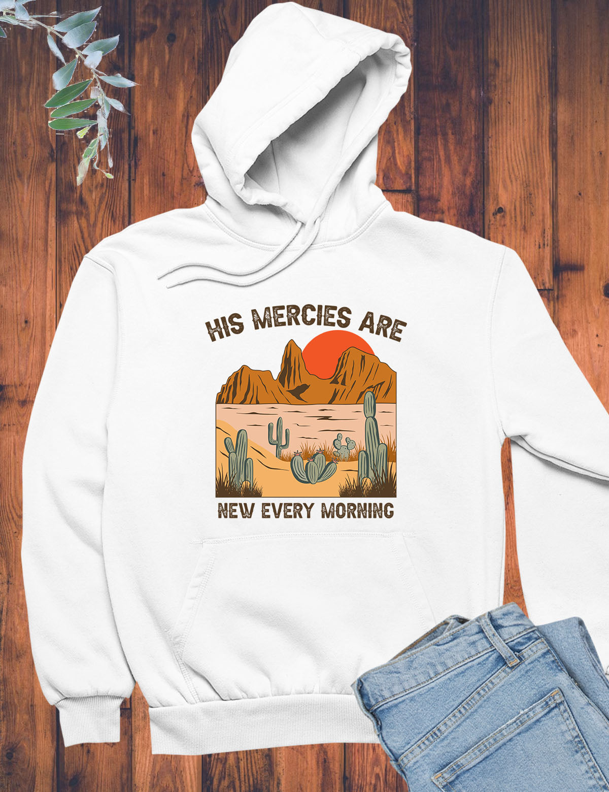 His Mercies All New Every Morning Boho Hoodie