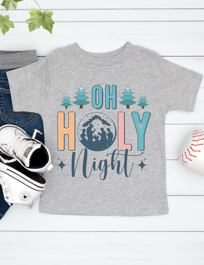 Oh Holy Night Jesus Christmas Kids Sweatshirt