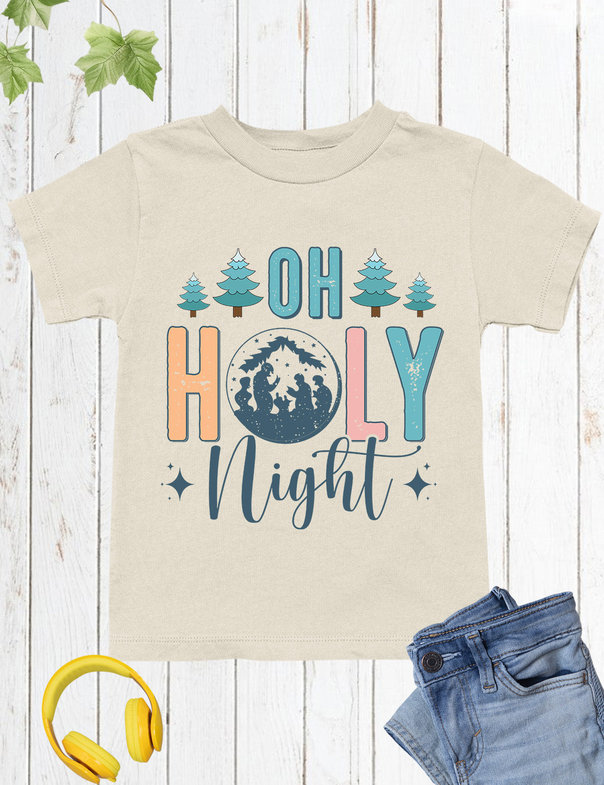 Oh Holy Night Jesus Christmas Kids Sweatshirt