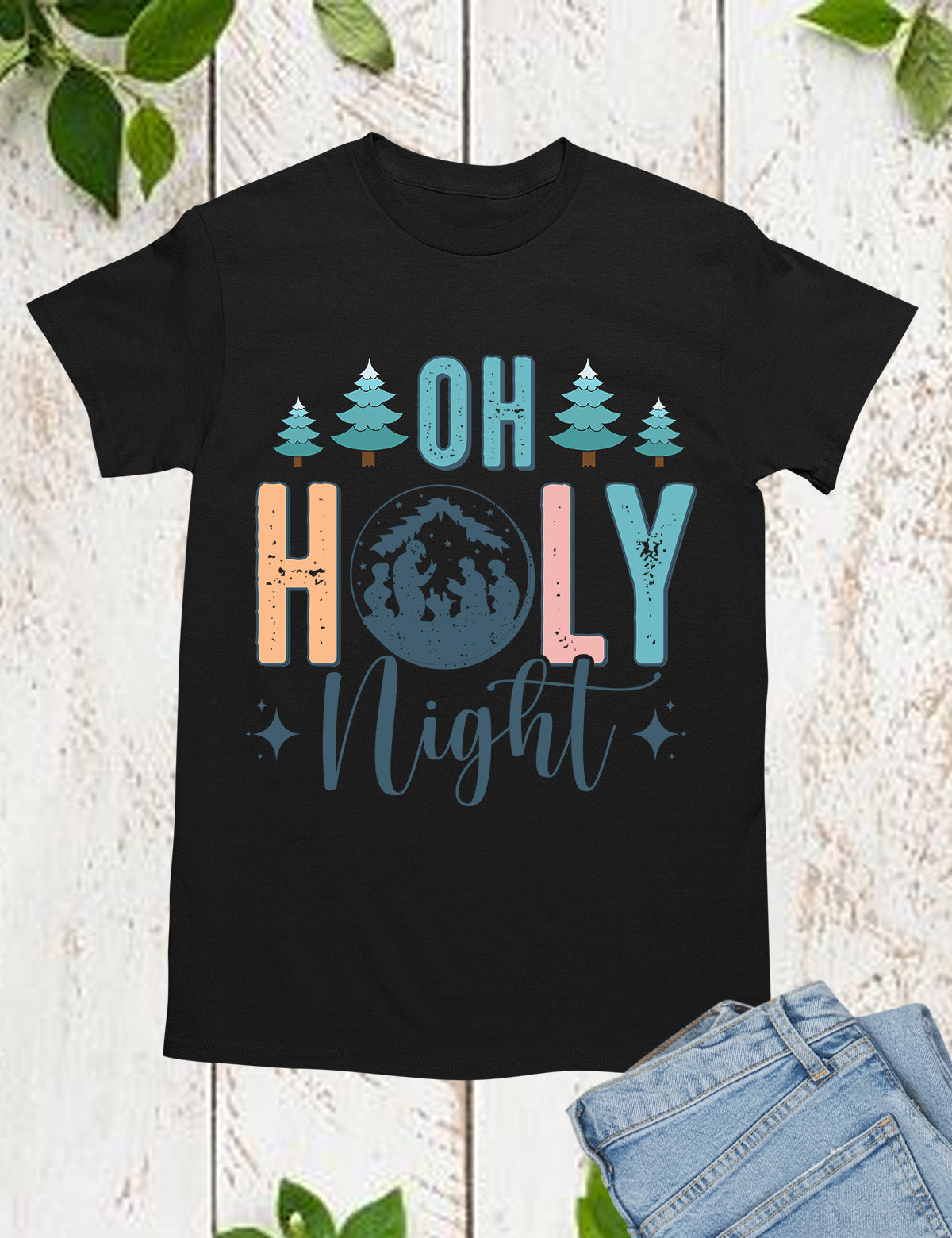 Oh Holy Night Jesus Christmas Shirts