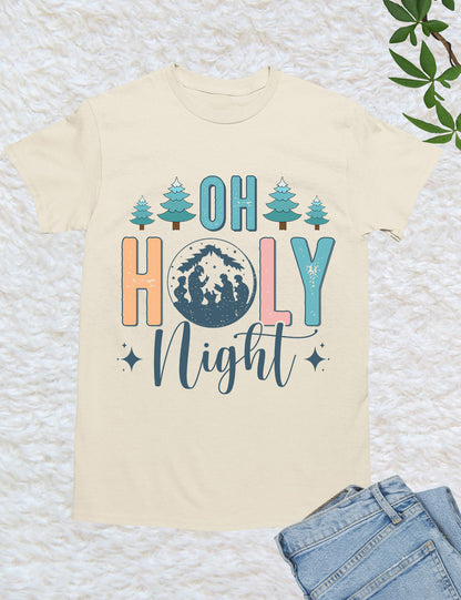 Oh Holy Night Jesus Christmas Shirts