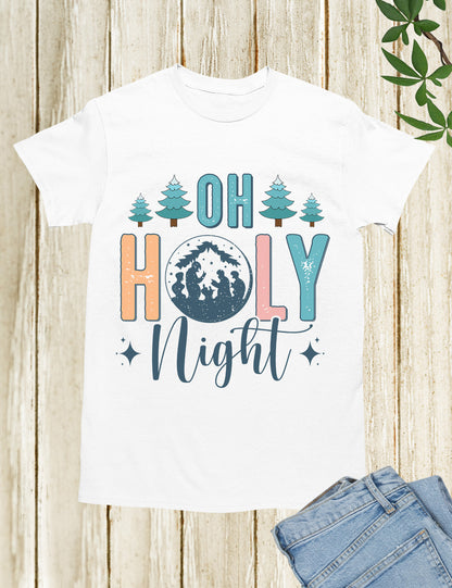 Oh Holy Night Jesus Christmas Shirts