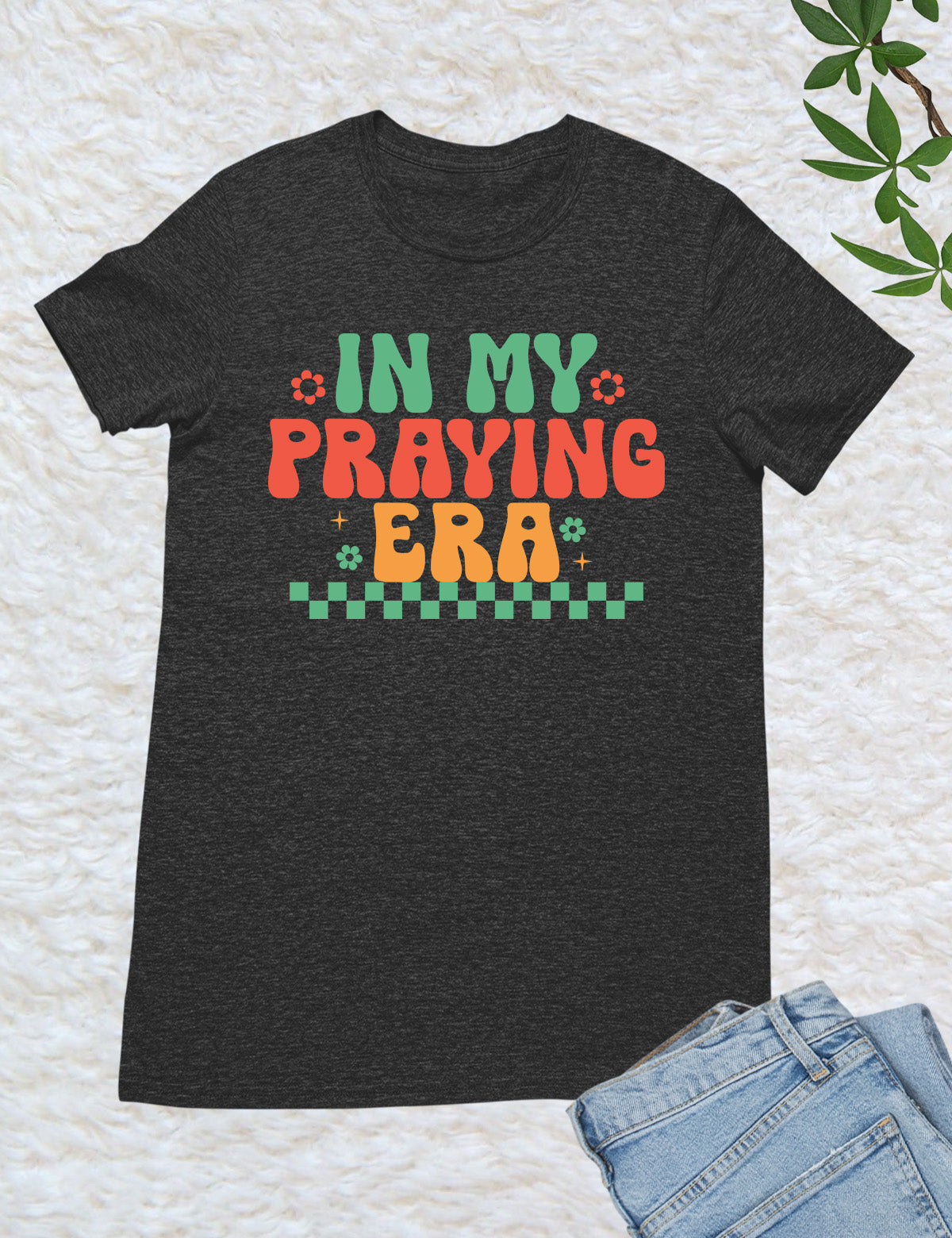 In My Praying Era Trendy Retro Christian T Shirts