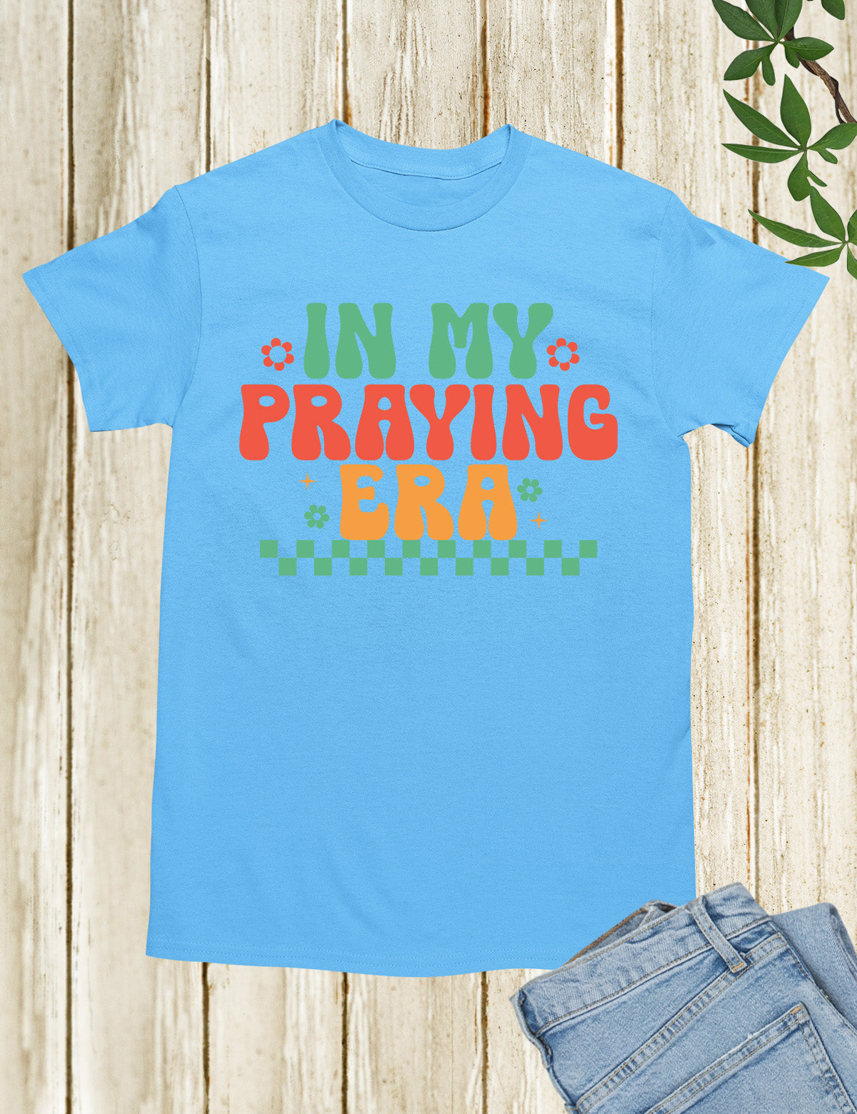 In My Praying Era Trendy Retro Christian T Shirts