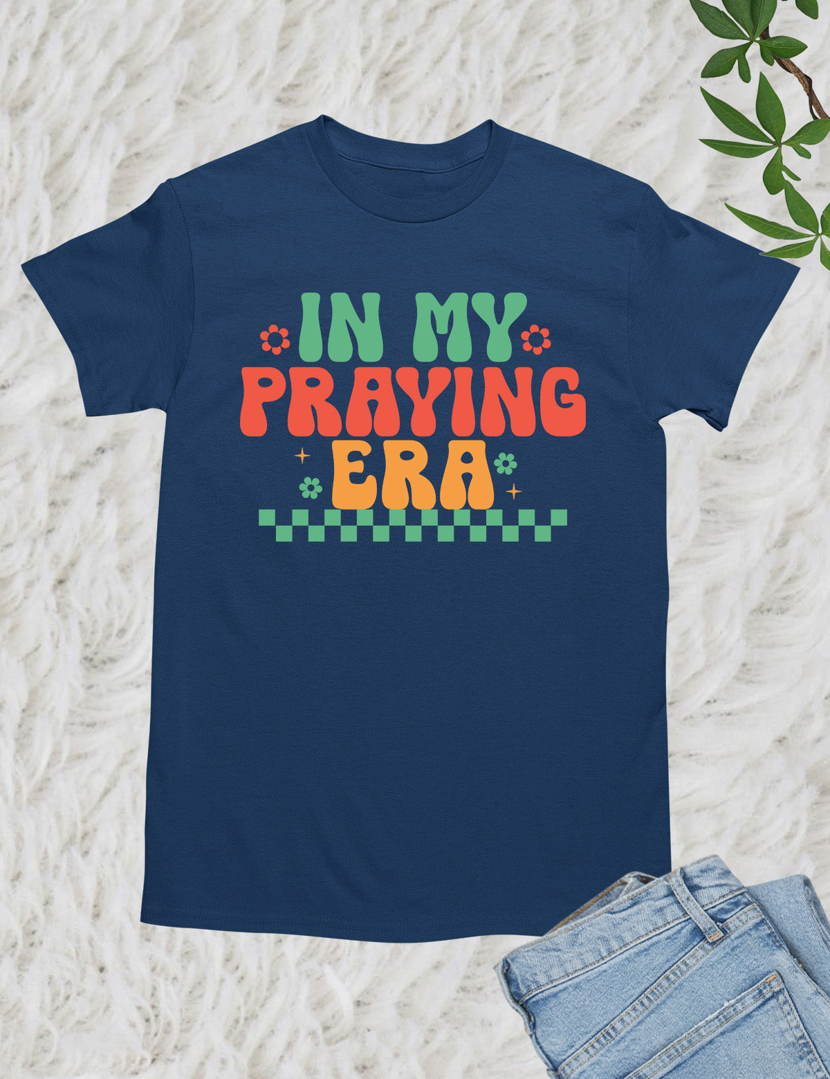 In My Praying Era Trendy Retro Christian T Shirts