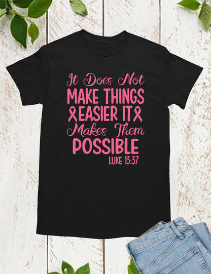 Breast Cancer Ribbon Bible Verse Awareness T shirt