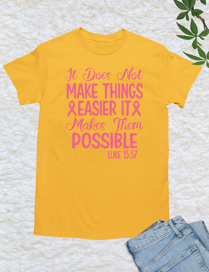 Breast Cancer Ribbon Bible Verse Awareness T shirt