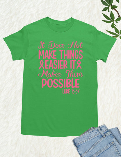 Breast Cancer Ribbon Bible Verse Awareness T shirt