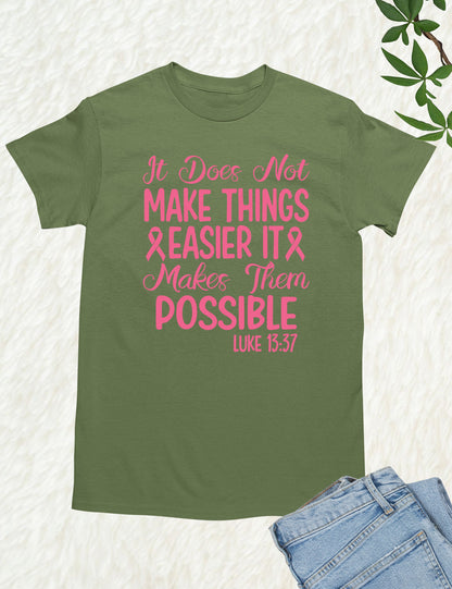 Breast Cancer Ribbon Bible Verse Awareness T shirt