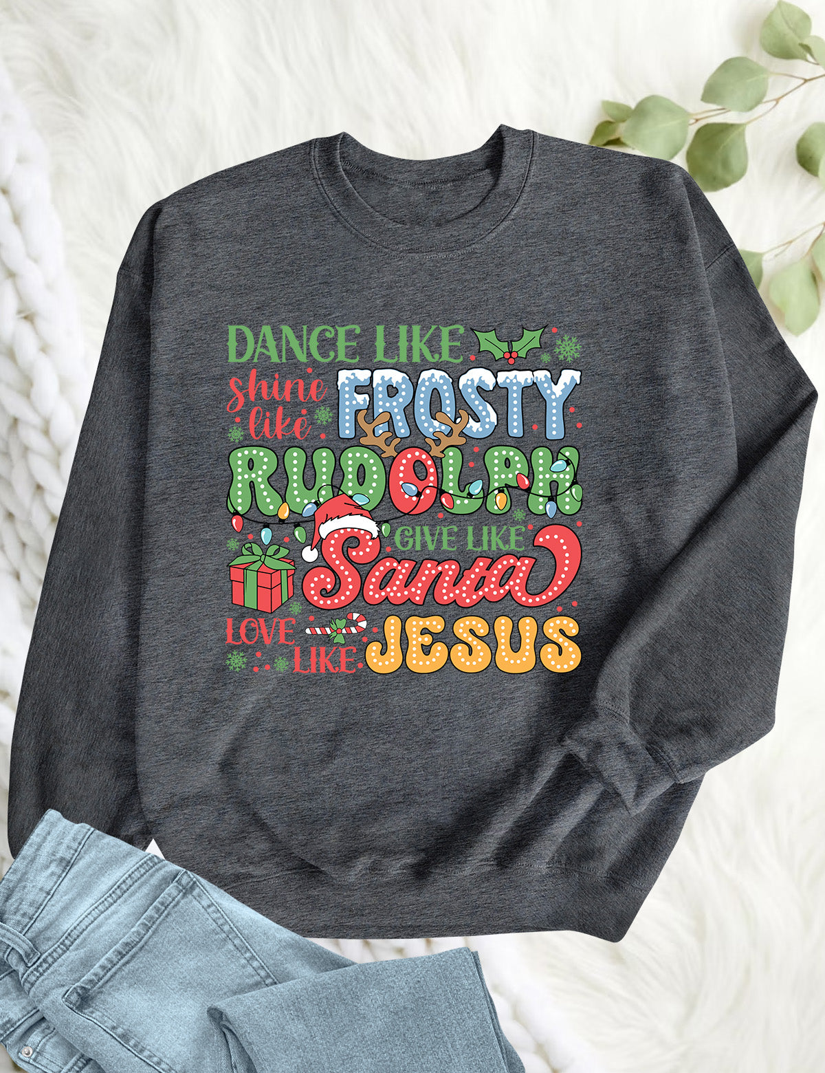 Santa Jesus Rudolph Hoodie