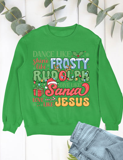 Santa Jesus Rudolph Hoodie