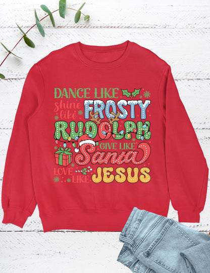 Santa Jesus Rudolph Hoodie