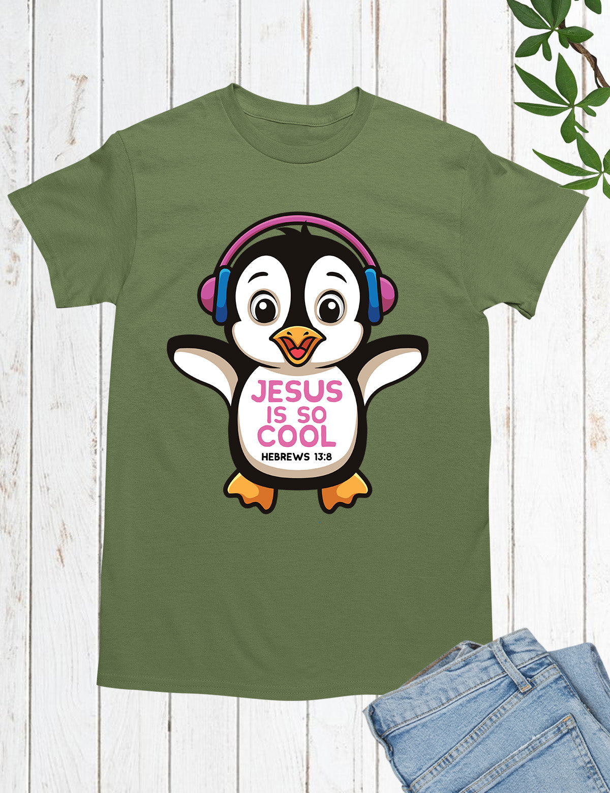 Penguin shirts Jesus is So Cool Hebrew Tees