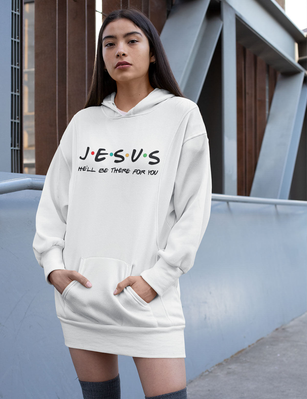 Jesus I'll be There For You Friends Theme Hoodie