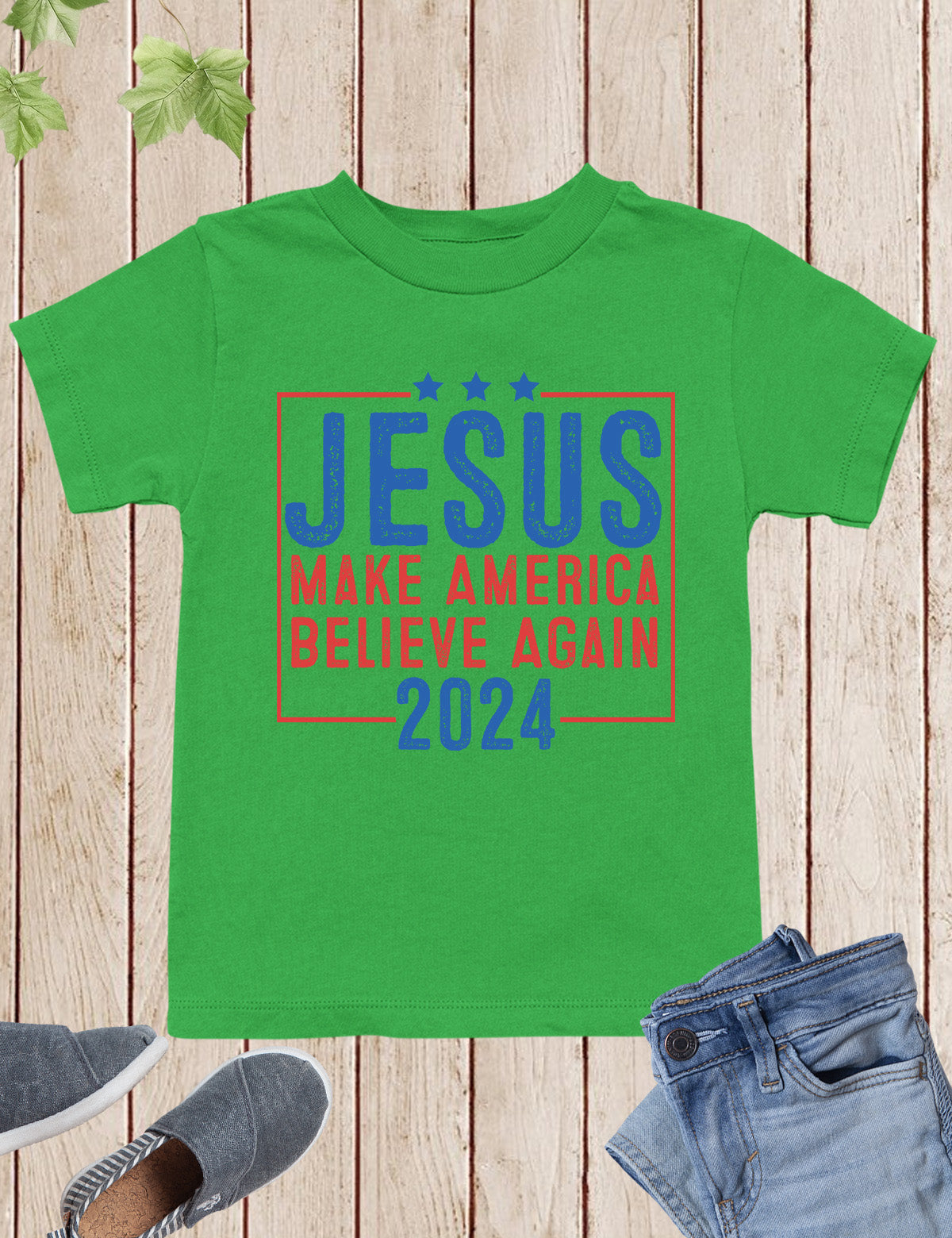 Jesus 2024 Make America Believe Again Youth Shirt