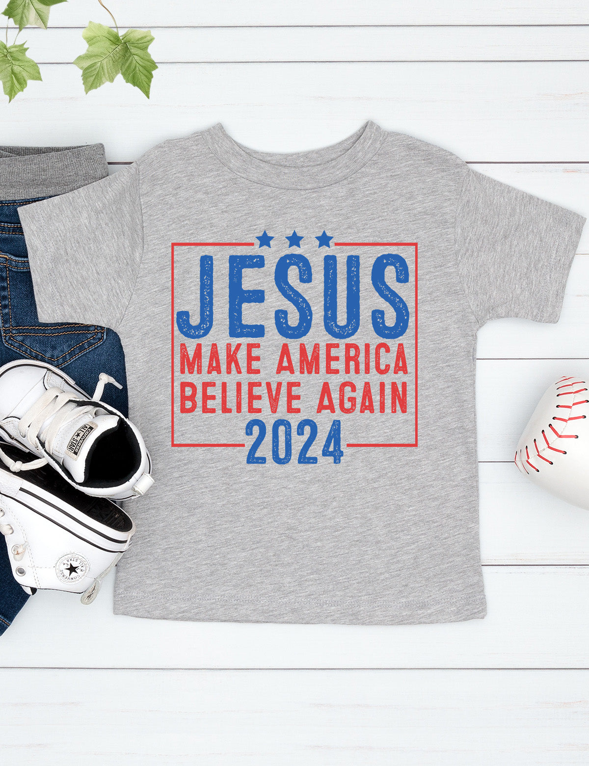 Jesus 2024 Make America Believe Again Youth Shirt