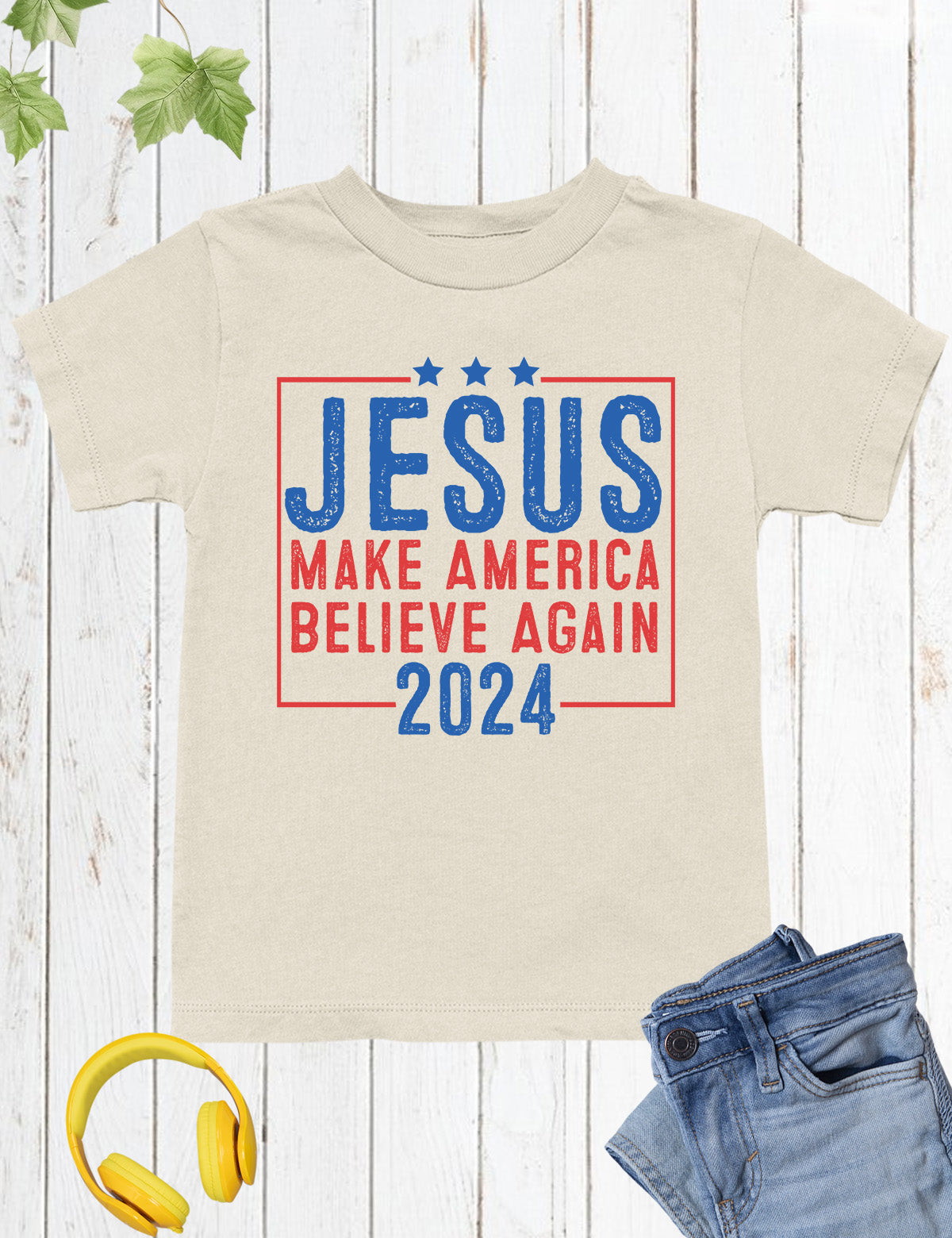 Jesus 2024 Make America Believe Again Youth Shirt