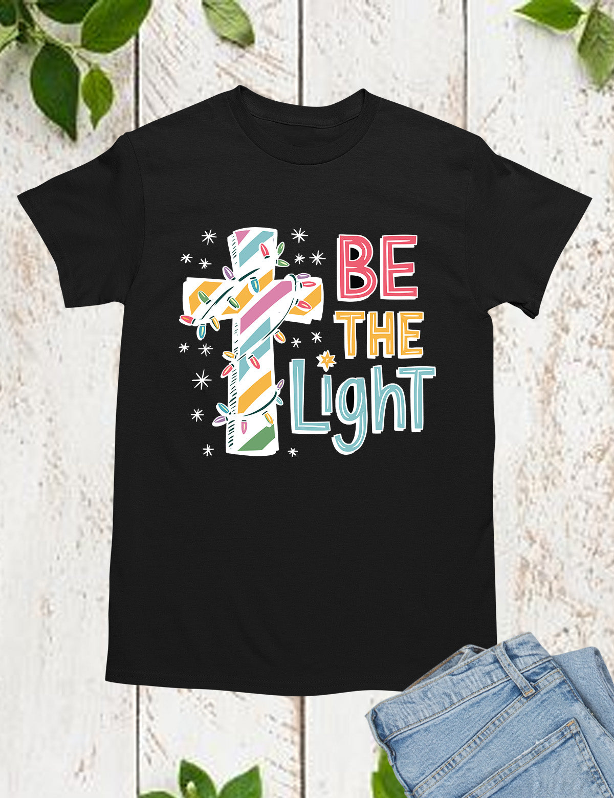 Religious Christmas T Shirts Be the Light