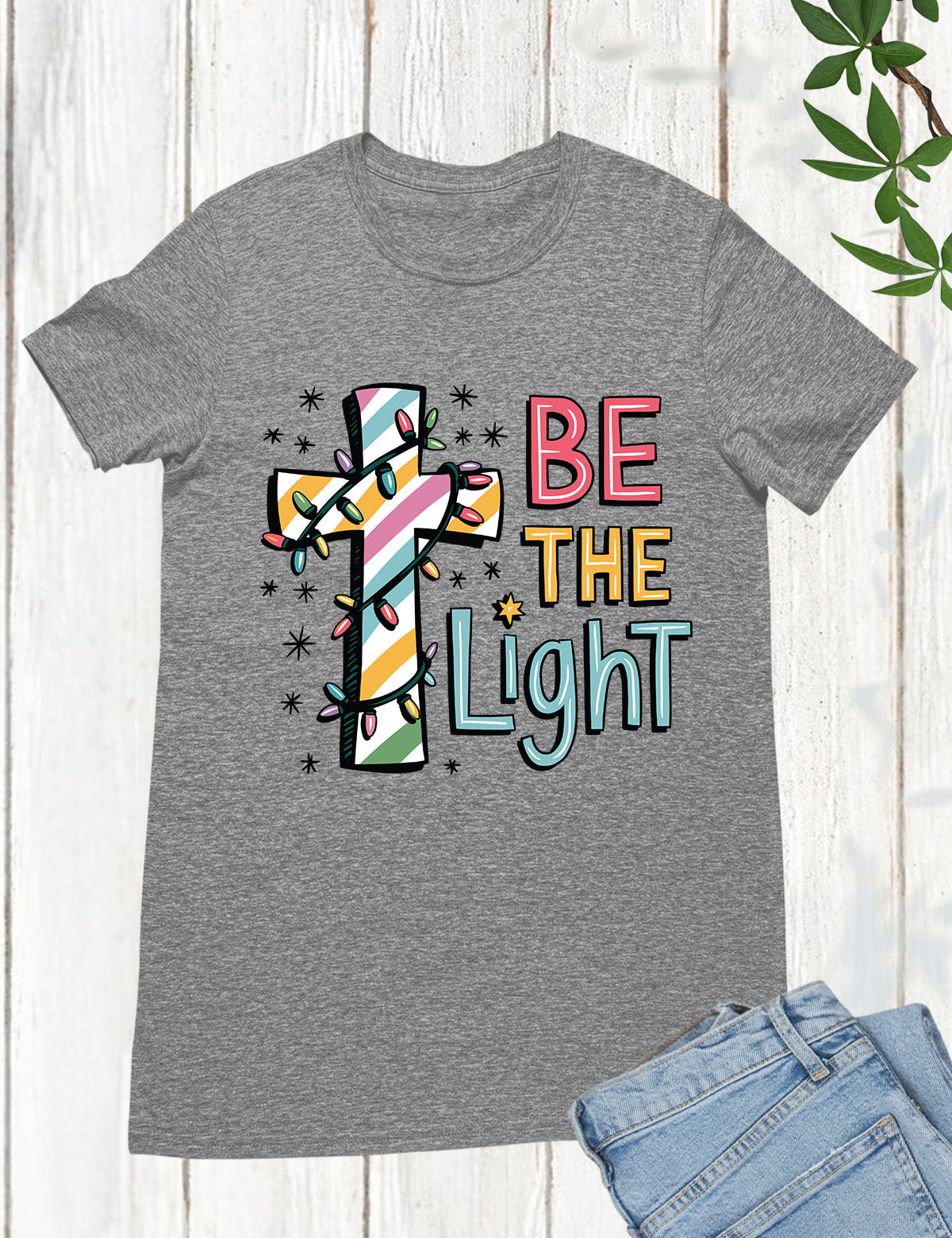 Religious Christmas T Shirts Be the Light