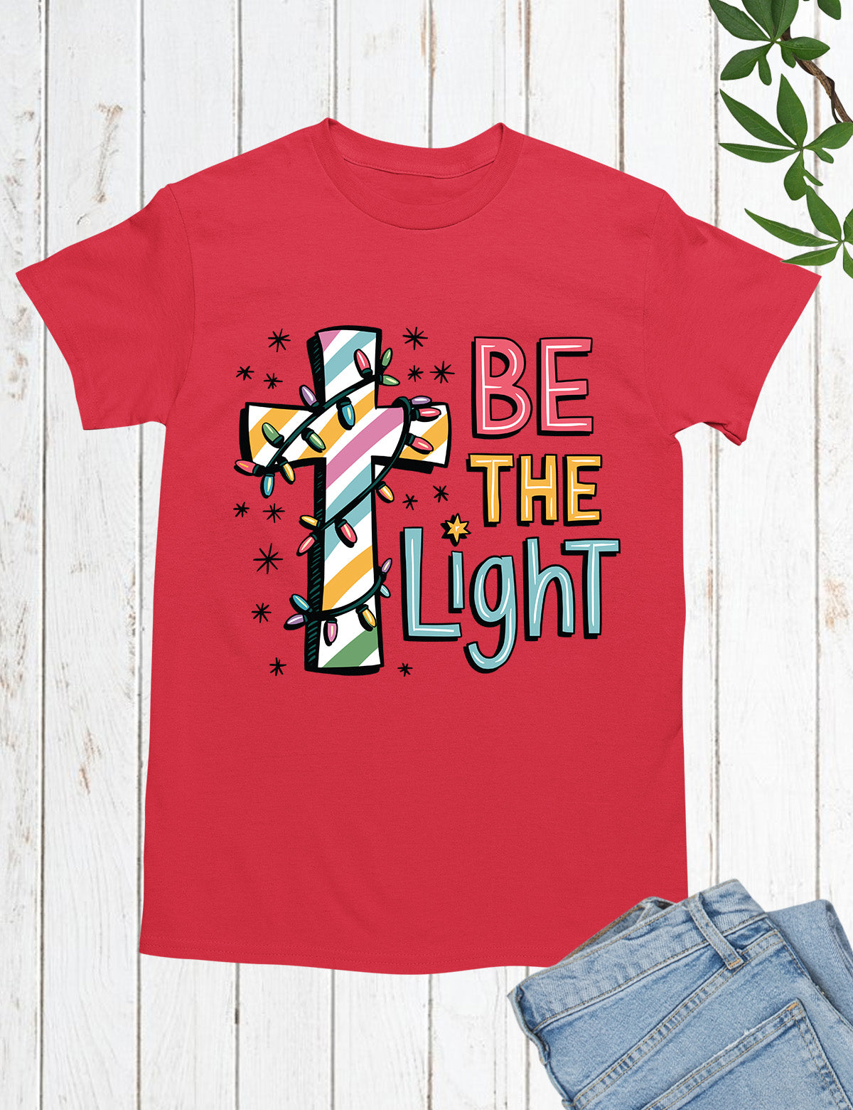 Religious Christmas T Shirts Be the Light