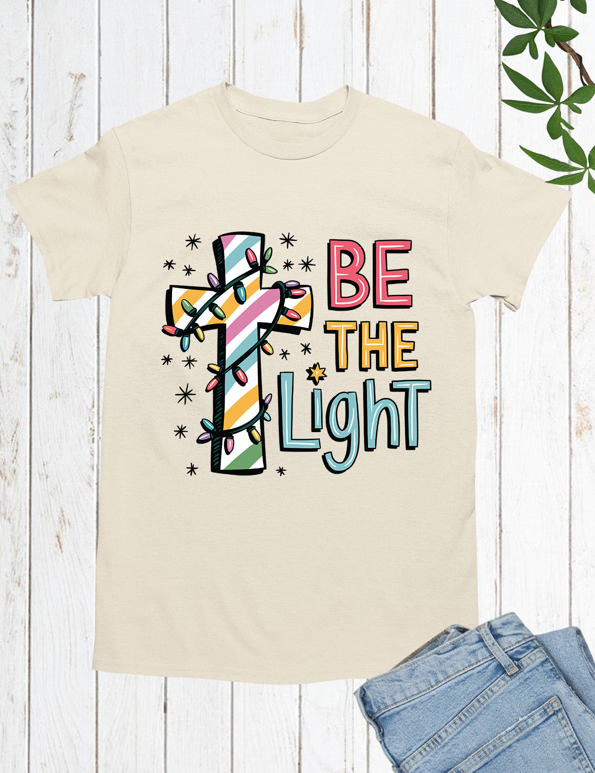 Religious Christmas T Shirts Be the Light