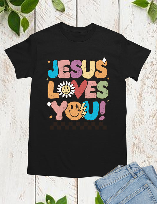 Jesus Loves You Retro T Shirt