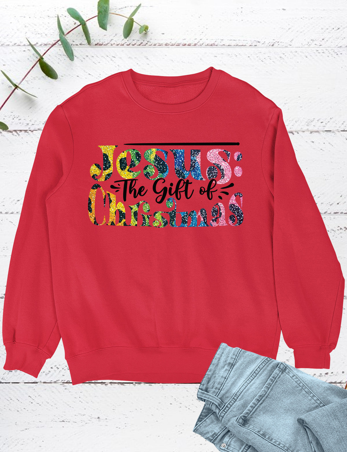 Religious Christmas Sweatshirts Jesus the Gift