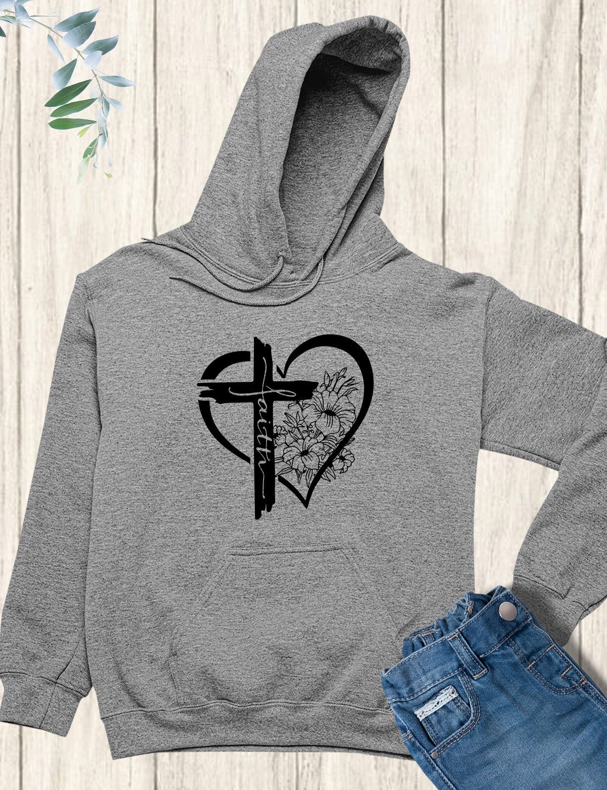 Jesus Christmas Nativity Cross Hoodie