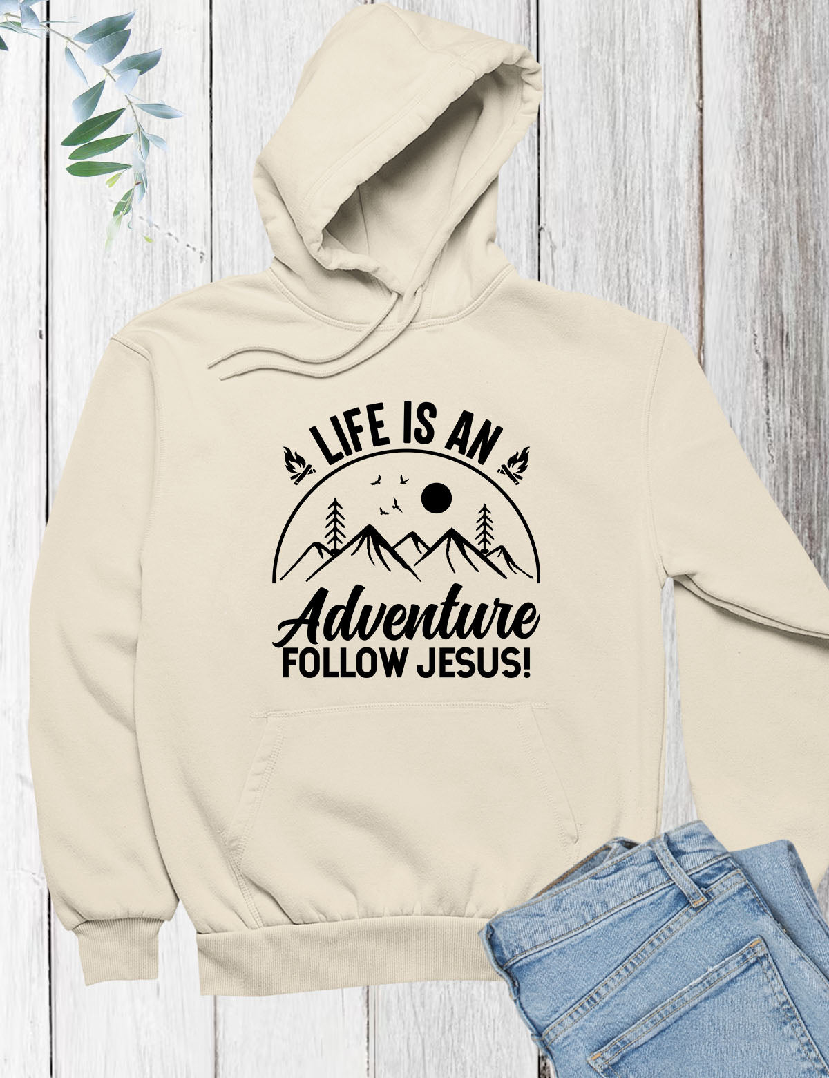 A Life is An Adventure Follow Jesus Christian Hoodie